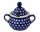 Zuckerdose, bauchige Form mit zwei Henkeln und hohem Deckel, 350 ml, Dekor 42