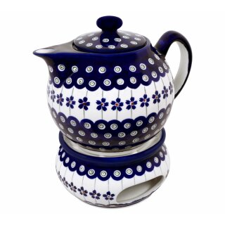 Modern 1.0 litres teapot with warmer in the decor 166a