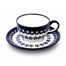 Coffee or tee cup with saucer in the decor 166a