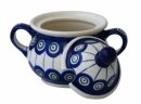 Zuckerdose, bauchige Form mit zwei Henkeln und hohem Deckel, 350 ml, Dekor 8