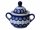 Zuckerdose, bauchige Form mit zwei Henkeln und hohem Deckel, 350 ml, Dekor 8