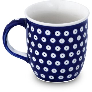 Bulgy mug with round handles in the decor 42