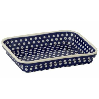 Baking dish in rectangular format with traditional decor 42a