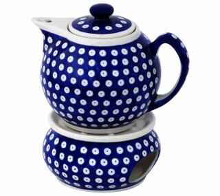 Stövchen + moderne Teekanne 1L, Dekor 42
