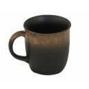 Bulgy mug with round handles in the decor zaciek