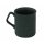 Modern mug with square handles in the decor zielon