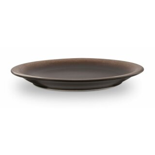 Flat dinner plate which also can used as pizza plate.  decor zaciek