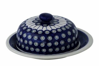 Große Ø 20,0 cm Käseglocke / Butterdose für Rollbutter, Dekor 8