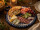 Big round Breakfast Cutting Board with Handle – Ø23.0x27,5 cm, Pattern 166a