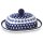 Modern oval butter dish in decor 166a
