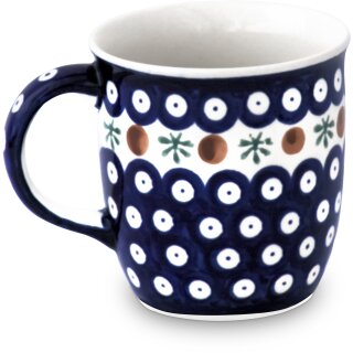 Bulgy mug with round handles in the decor 41