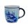 Bulgy mug with round handles in the winter decor DU11