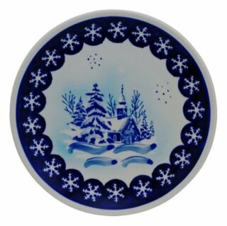 Flat breakfast plate in the winter decor DU11