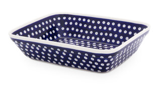 Large baking dish with blue eyes decor