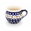 Set of 4 big bohemian mugs with different decors 0.42 litres