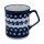 Modern mug with square handles in the decor 166a