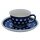 110 ml Mocha cup with saucer, Ø 10.2/14.2 cm, H 5.0/2.4 cm, Decor 42