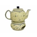 Traditional 1.0 litres teapot with a long spout and with warmer decor 111