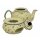 Traditional 1.0 litres teapot with a long spout and with warmer decor 111