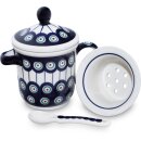 Tee mug with cover tea strainer and spoon in the decor 8