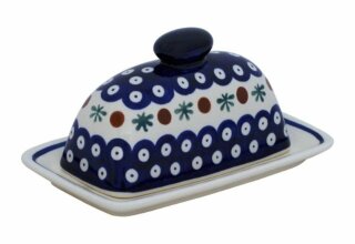 Butter dish for 100-125g herb butter, 19.1x11.1x 8.6 cm, decor 41