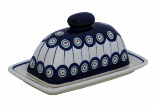 Butter dish for herb butter for 100-125g pieces, 19.1x11.1x 8.6 cm, decor 8