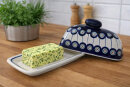 Butter dish for herb butter for 100-125g pieces, 19.1x11.1x 8.6 cm, decor 8