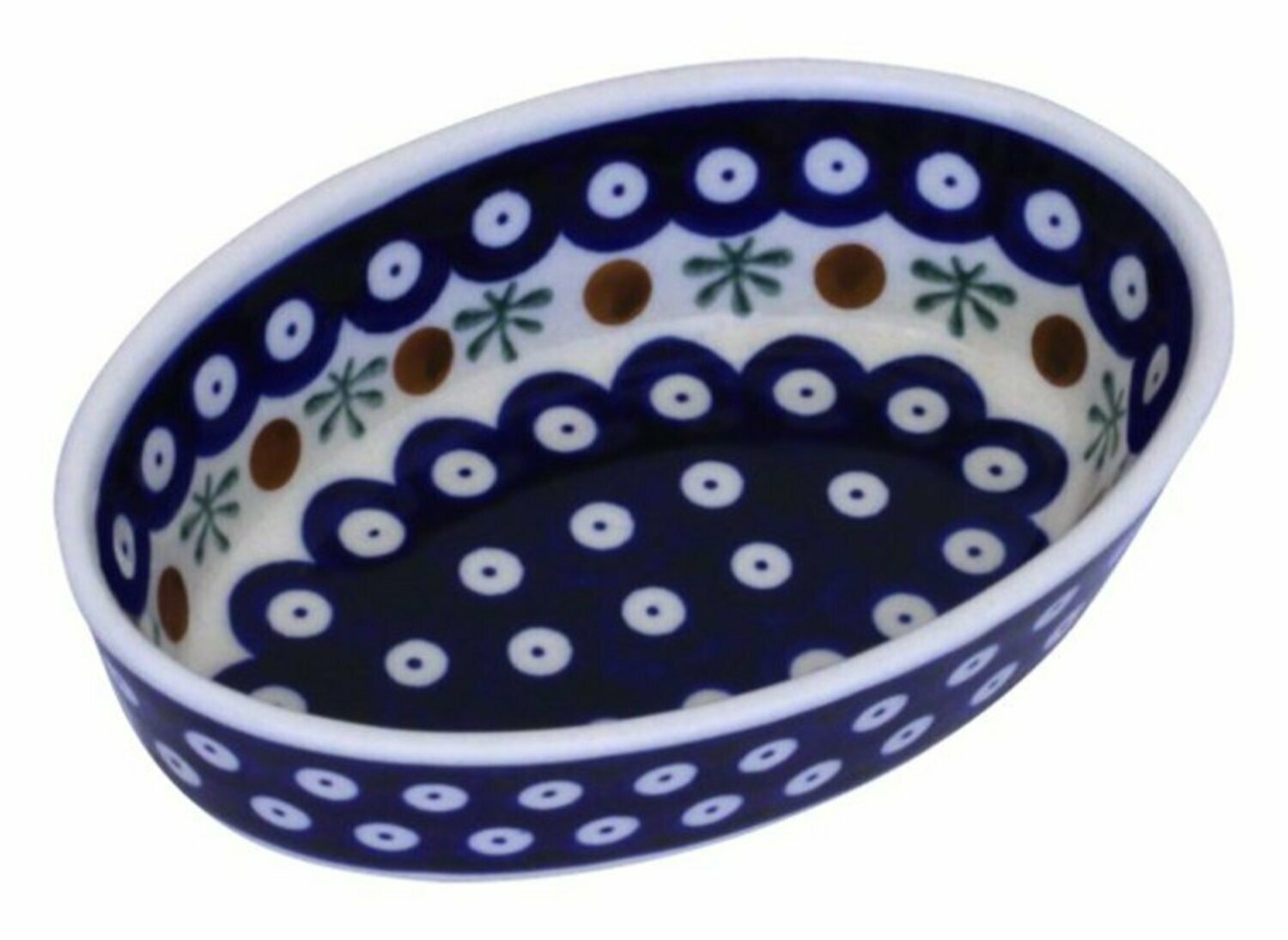 Bunzlauer Keramik Dipschale Oval, 200 Ml, 15,6 Cm Lang – Handverziert, Spülmaschinenfest, Lebensmittelecht