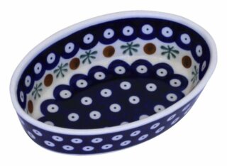 Schale oval 15,6 cm – kleine Servierschüssel für Oliven, Antipasti & Dips – 4 cm Rand – Dekor 41