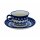 110 ml Mocha cup with saucer, Ø 10.2/14.2 cm, H 5.0/2.4 cm, Decor 166a