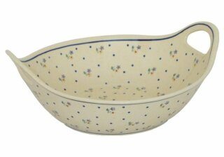 Round fruit bowl with handles decor 111