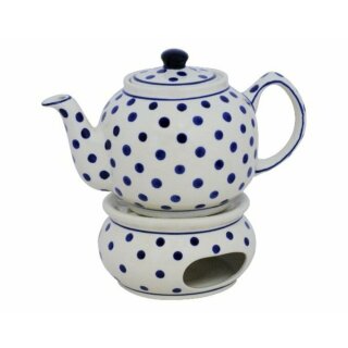 Traditional 1.0 litres teapot with a long spout and with warmer decor 37
