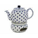 Traditional 1.0 liters teapot with a long spout and with...