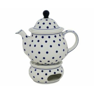 Extra large tea or coffee pot 1.7 l and warmer to use with tealights. Decor 8