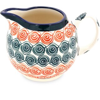 Spherical cream jug 0.25 litres with handle decor 943a