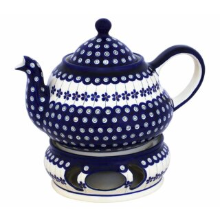 1,5 Liter stattliche Teekanne mit Stövchen Dekor 166a