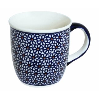 Bulgy mug with round handles in the decor 120