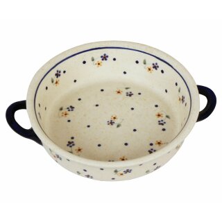 0.25 litres round casserole dish with interior decor and handle Ø=15.4 cm decor 111