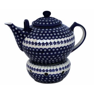 Kanne für 1,3Liter Tee C017-AS55 Bunzlauer Keramik Teekanne UNIKAT 