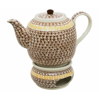Tea or coffee pot 1.5 litres with warmer and a elongated spout in the decor 973