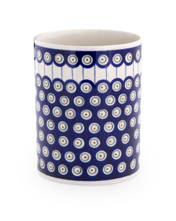 Vase with eye of the peacock decor