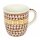 Bulgy mug with round handles in the decor 973