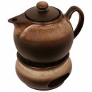 1.0 Liter modern teapot with warmer pattern Zaciek (braun)