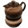 Modern 1.0 litres teapot with warmer in the decor zaciek