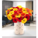 Vase with cute flower decor