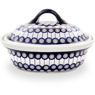 Casserole with lid small 1.2 litres decor 8