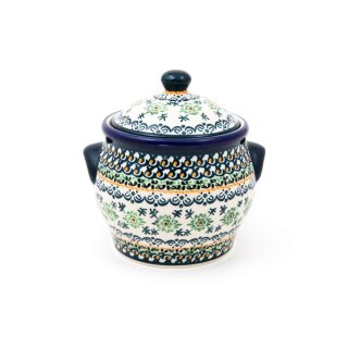 Ceramic pot / multi-purpose pot / storage jar 0.75 litres decor DU164