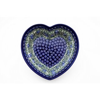 Lovely Heart bowl from Boleslawiec decorated in Decor 1073a