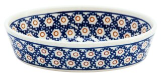 200 ml Schale oval 15,6 cm – kleine Servierschüssel für Oliven, Antipasti & Dips – 4 cm Rand – Dekor 4