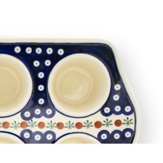 Bunzlauer Keramik Muffin-Backform, 36 x 22 x 5 cm Dekor 41